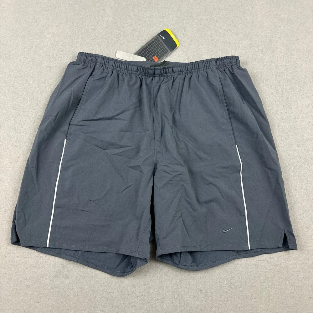Nike Shorts Men Extra Large Gray Running Lining Reflective Dri Fit Stretch XL